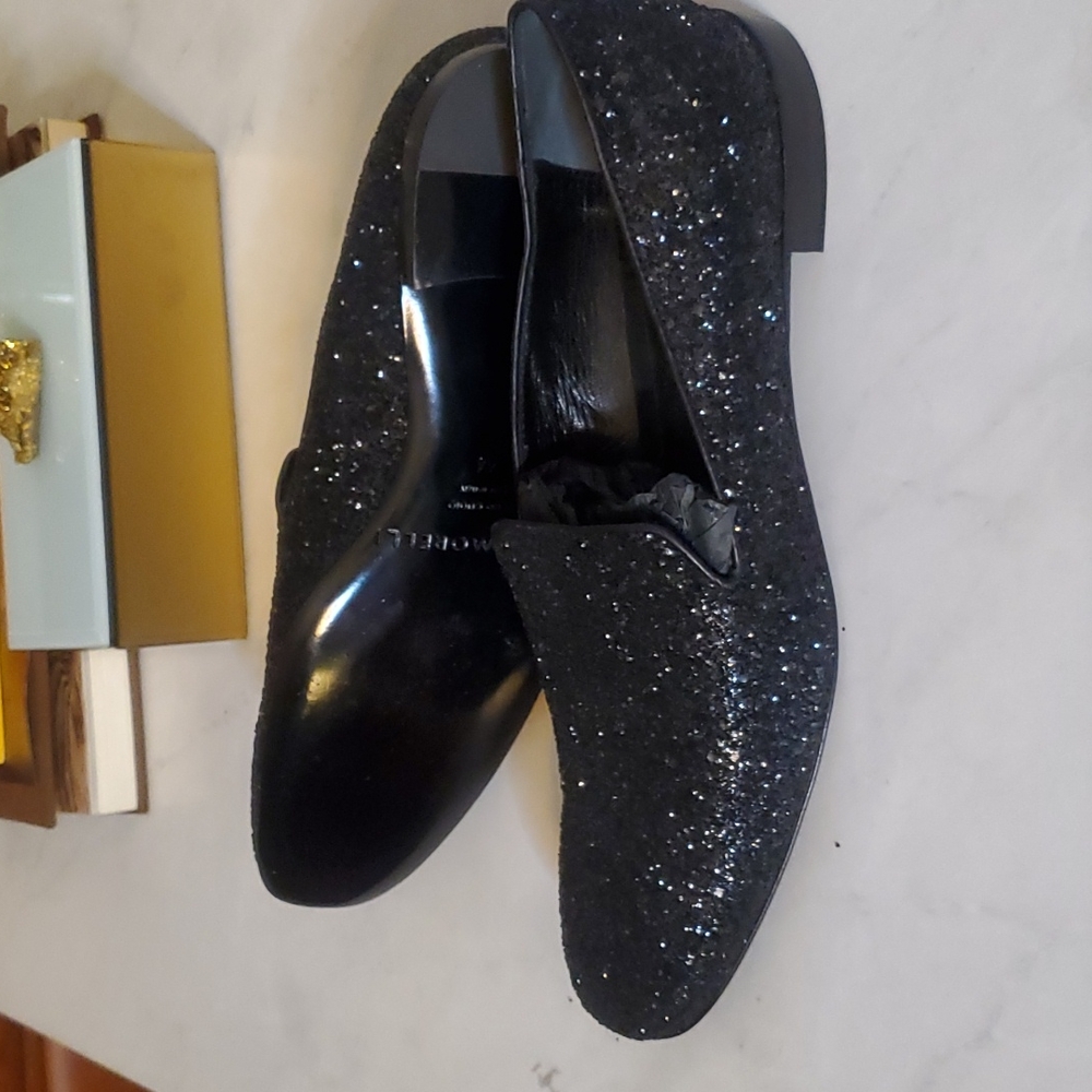 Giacomorelli black Men's sparkle loafers